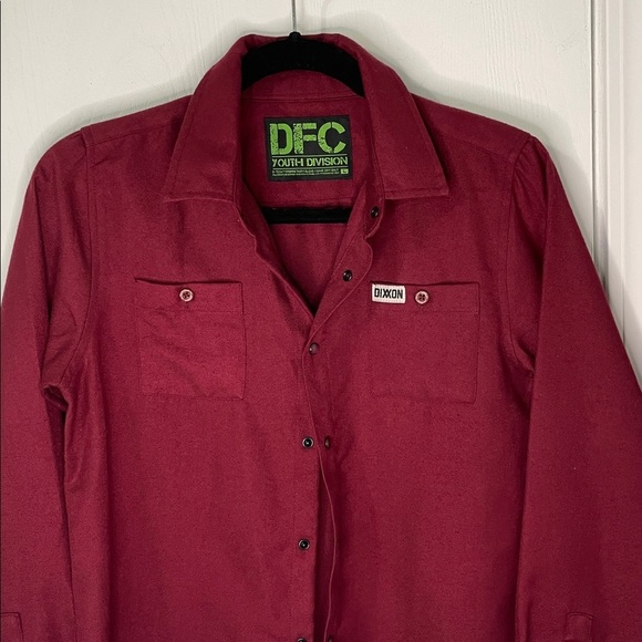 DIXXON Flannel Co Like New Pearl Snap Button Down Long Sleeve Maroon Size Large - Picture 5 of 9